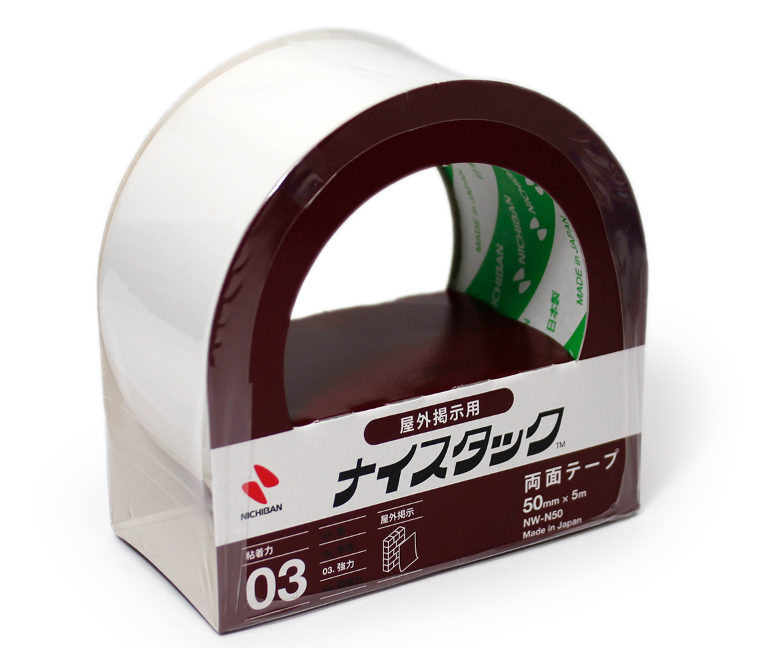 NICHIBAN NW-N50：日本尼希宾双面胶带，适用于屋外粘贴各种材料